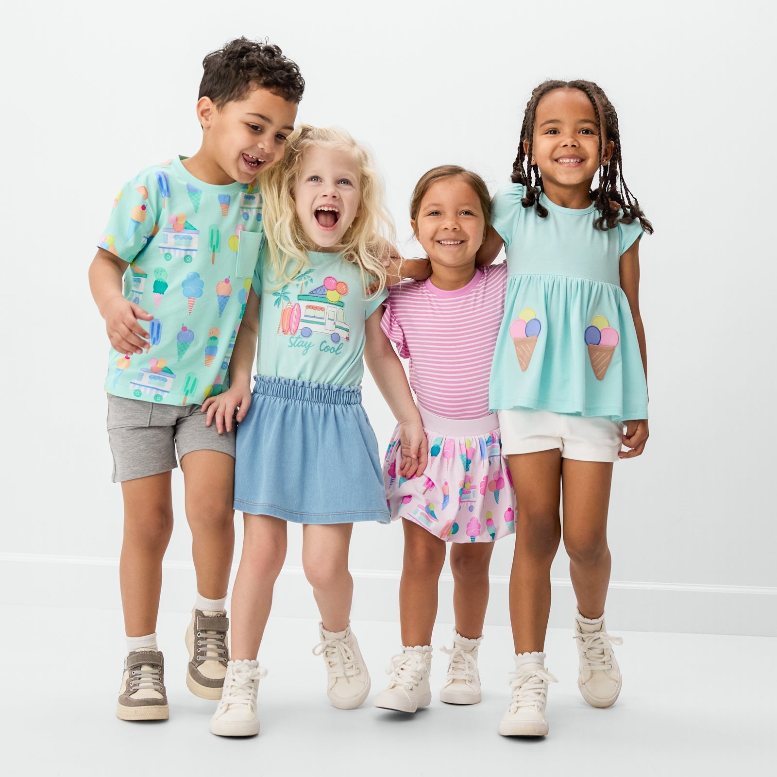 Aqua Mint Stay Cool Puff Sleeve Tee