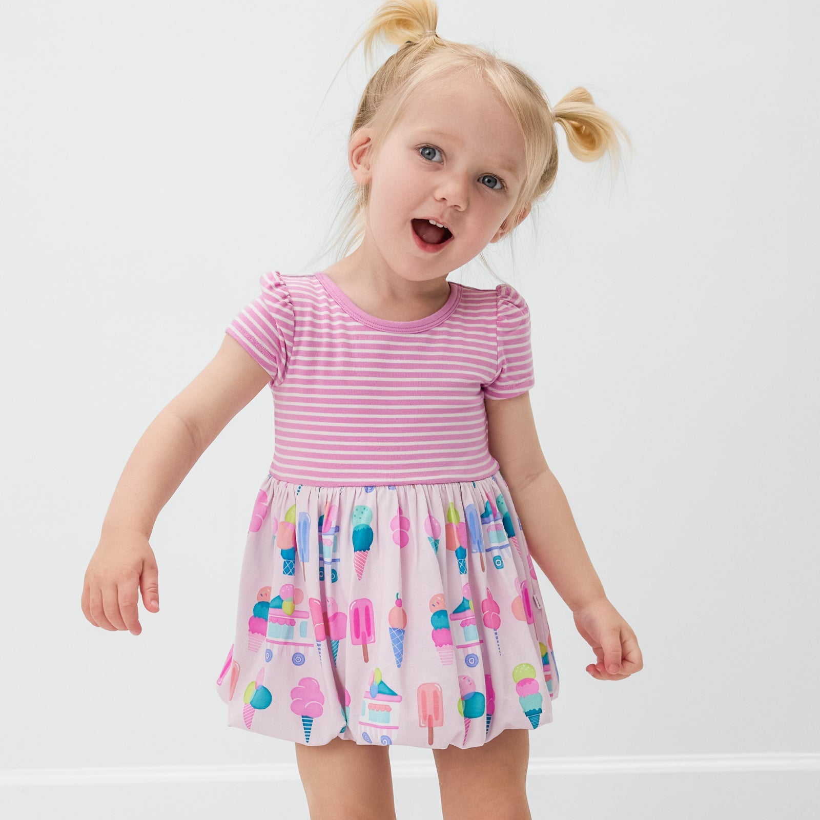 Pink Sweet Scoops Bubble Dress with Bodysuit