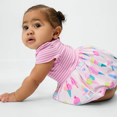 Pink Sweet Scoops Bubble Dress with Bodysuit