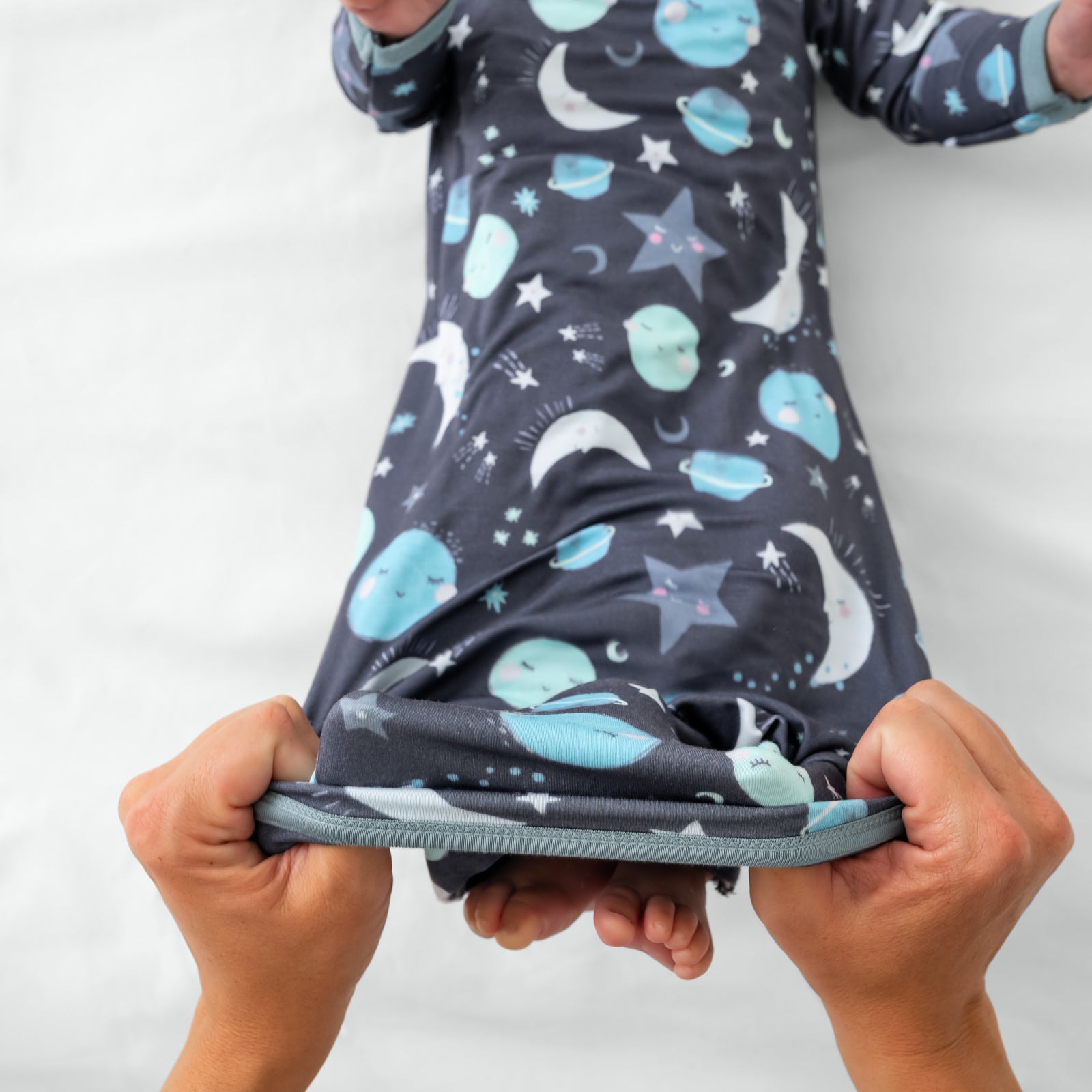 Blue To the Moon & Back Infant Gown