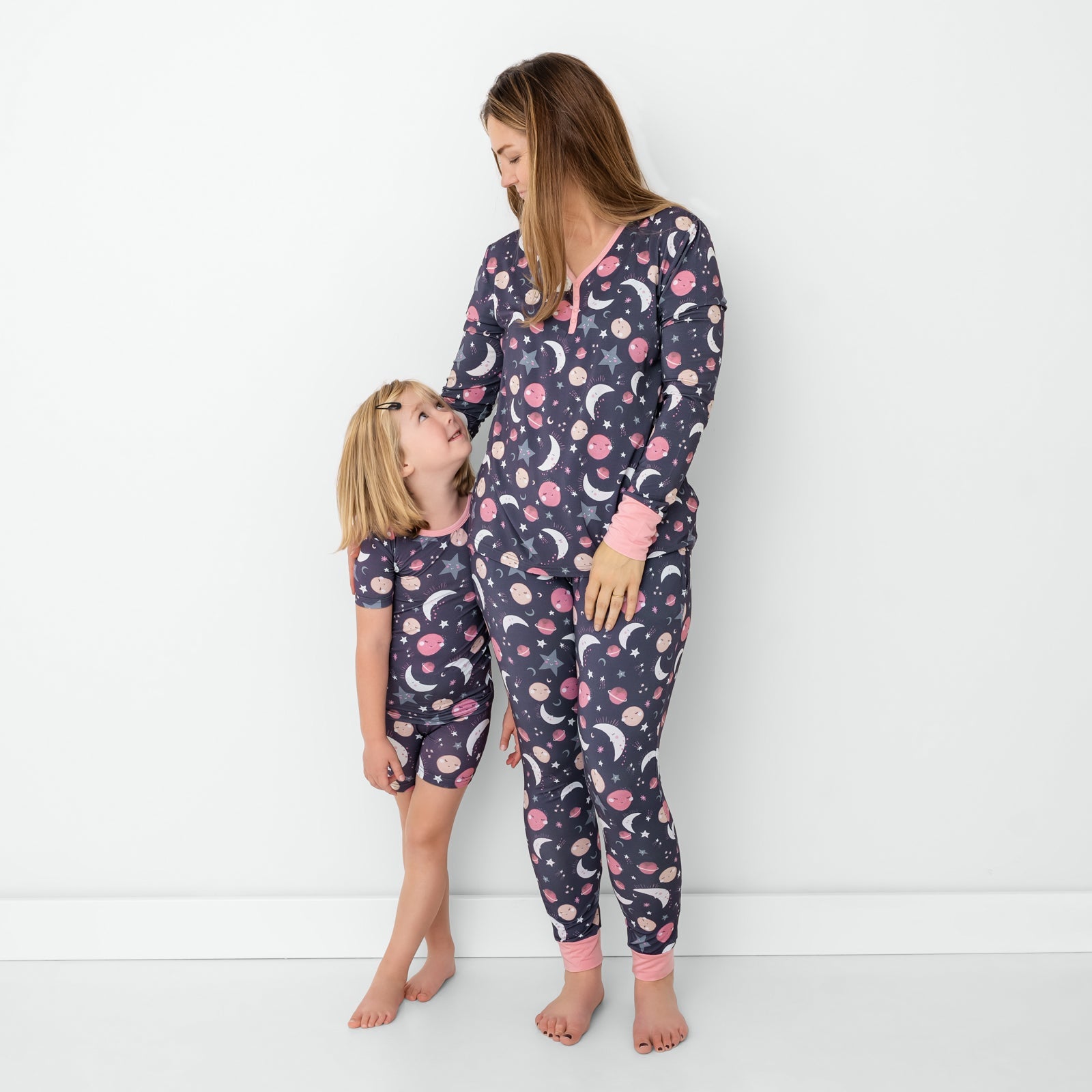 Pink To the Moon & Back Women's Bamboo Viscose Pajama Top