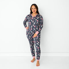 Pink To the Moon & Back Women's Bamboo Viscose Pajama Top