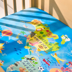Around The World Fitted Crib Sheet