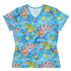 Around The World Women's Short Sleeve Pajama Top