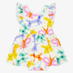 Balloon Bash Flutter Twirl Dress with Bodysuit
