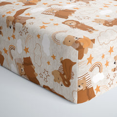 Beary Sleepy Fitted Crib Sheet