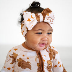 Beary Sleepy Luxe Bow Headband