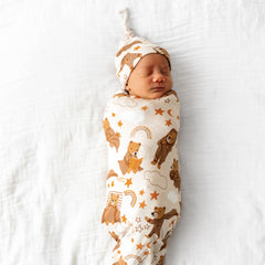 Beary Sleepy Swaddle & Hat Set