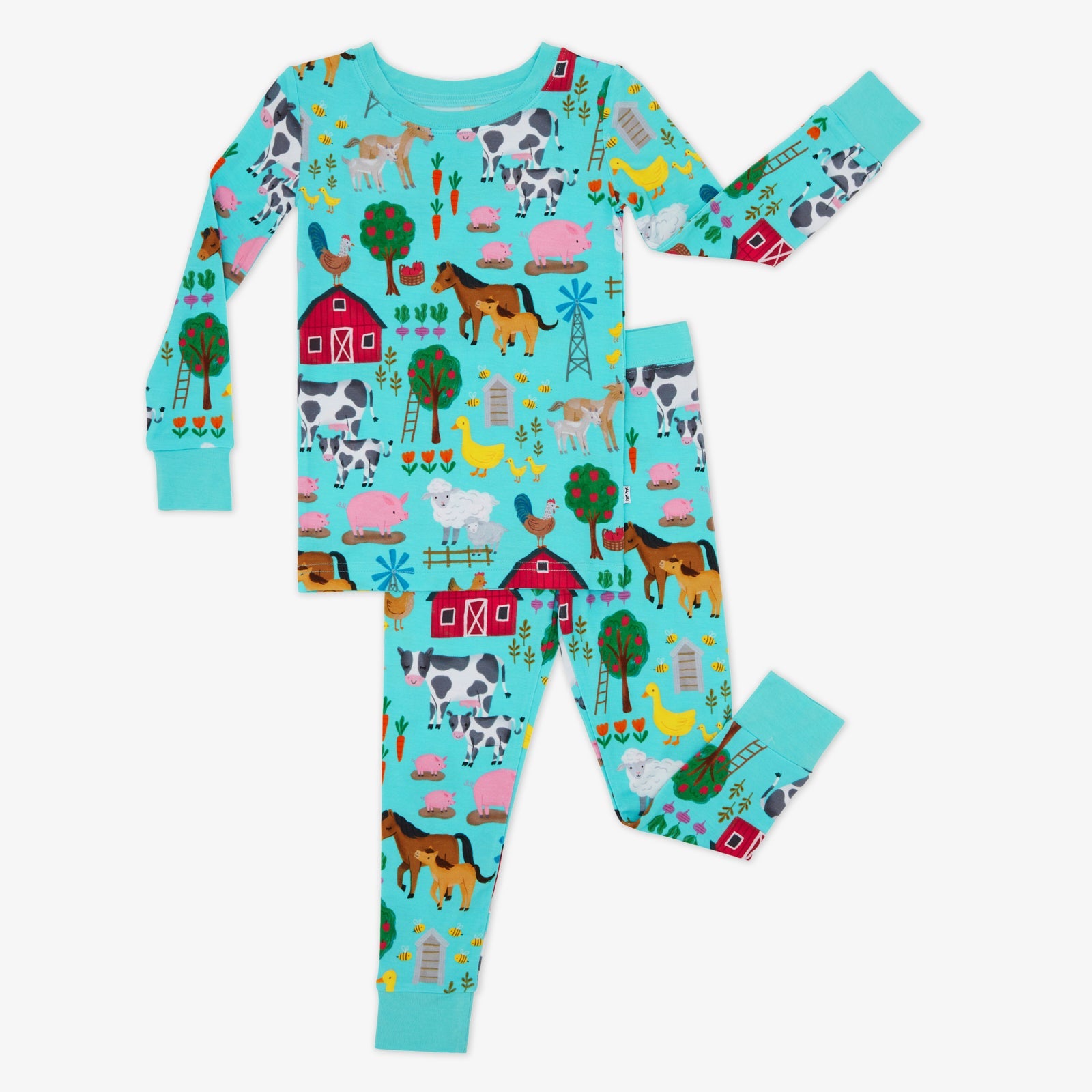 Blue Farm Fam Two-Piece Pajama Set