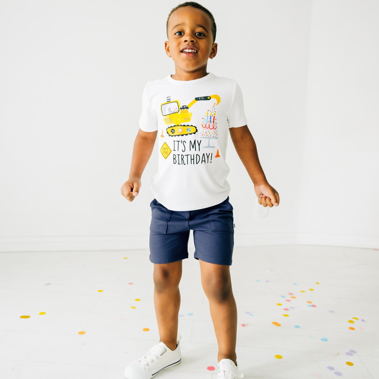 Birthday Builders Construction Graphic Tee