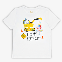Birthday Builders Construction Graphic Tee