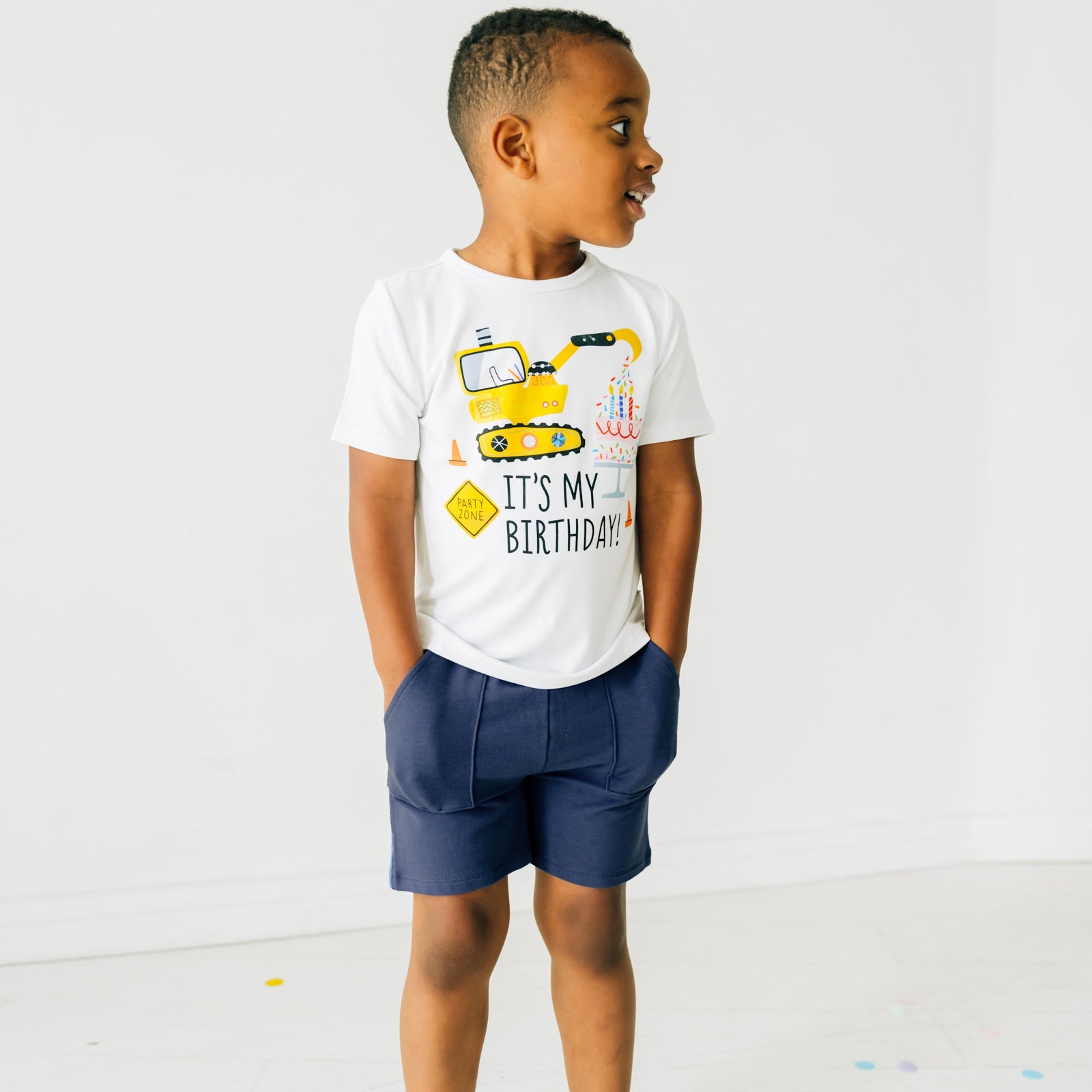 Birthday Builders Construction Graphic Tee