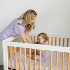 Pastel Rainbows Fitted Crib Sheet