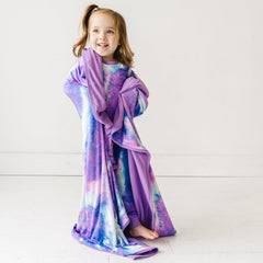 Purple Watercolor Large Cloud Blanket®