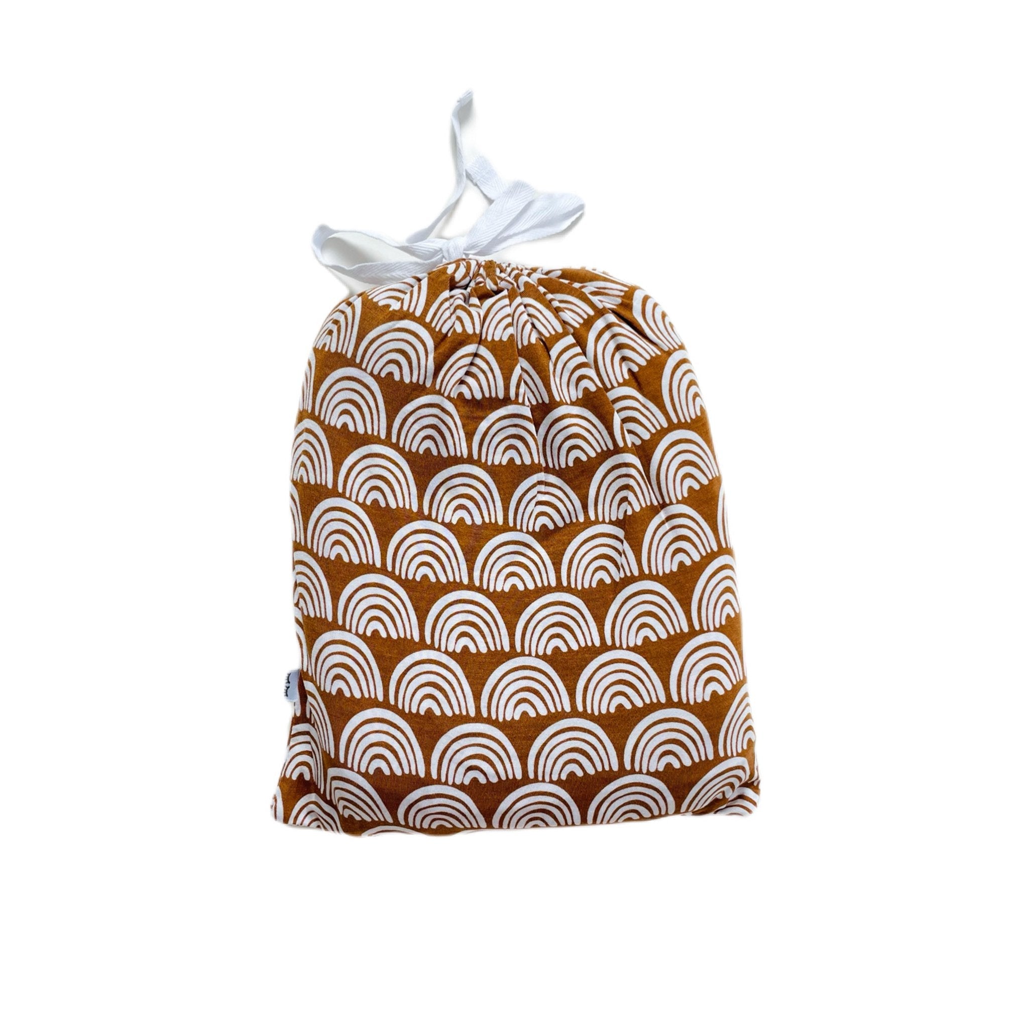 Rust Rainbows Fitted Crib Sheet