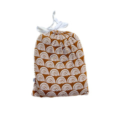 Rust Rainbows Fitted Crib Sheet
