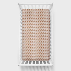 Rust Rainbows Fitted Crib Sheet