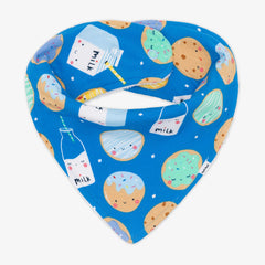 Blue Cookies & Milk Bandana Bib