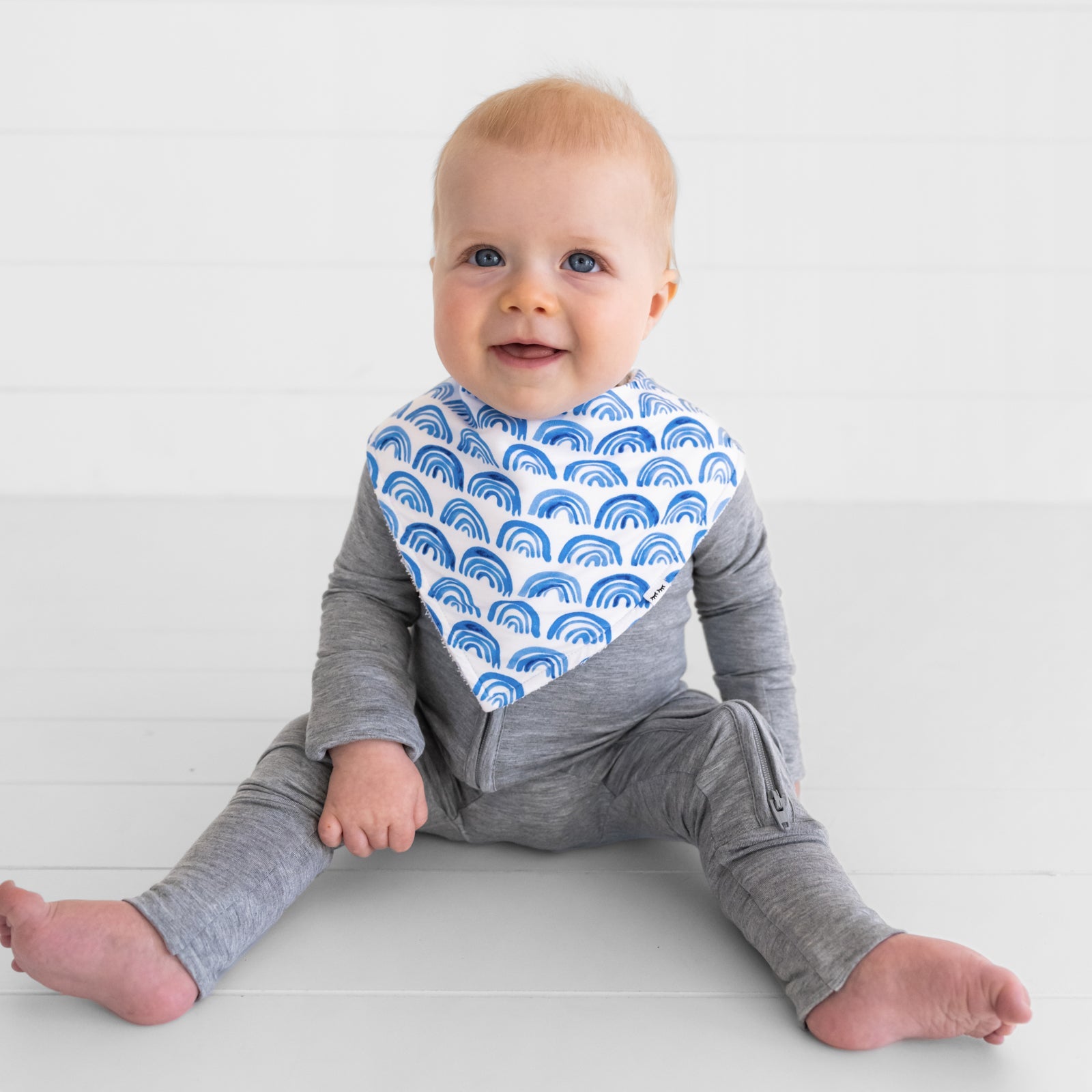 Blue Rainbows Bandana Bib