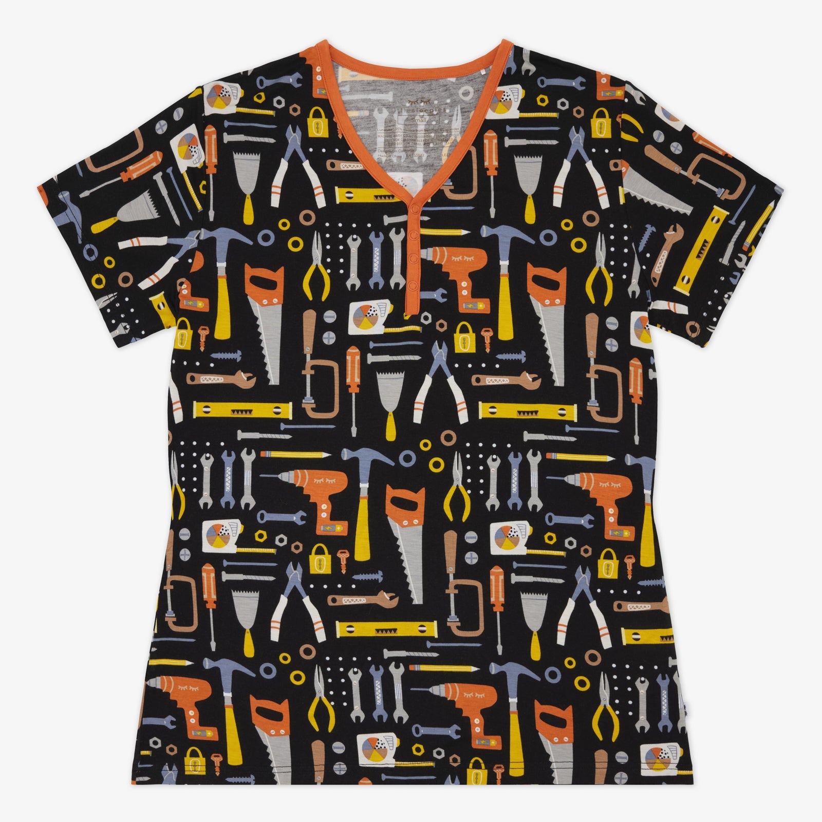 Little Builders Women's Short Sleeve Pajama Top