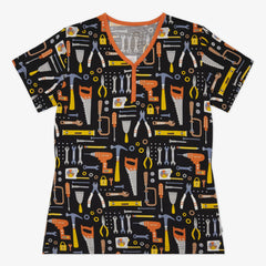 Little Builders Women's Short Sleeve Pajama Top