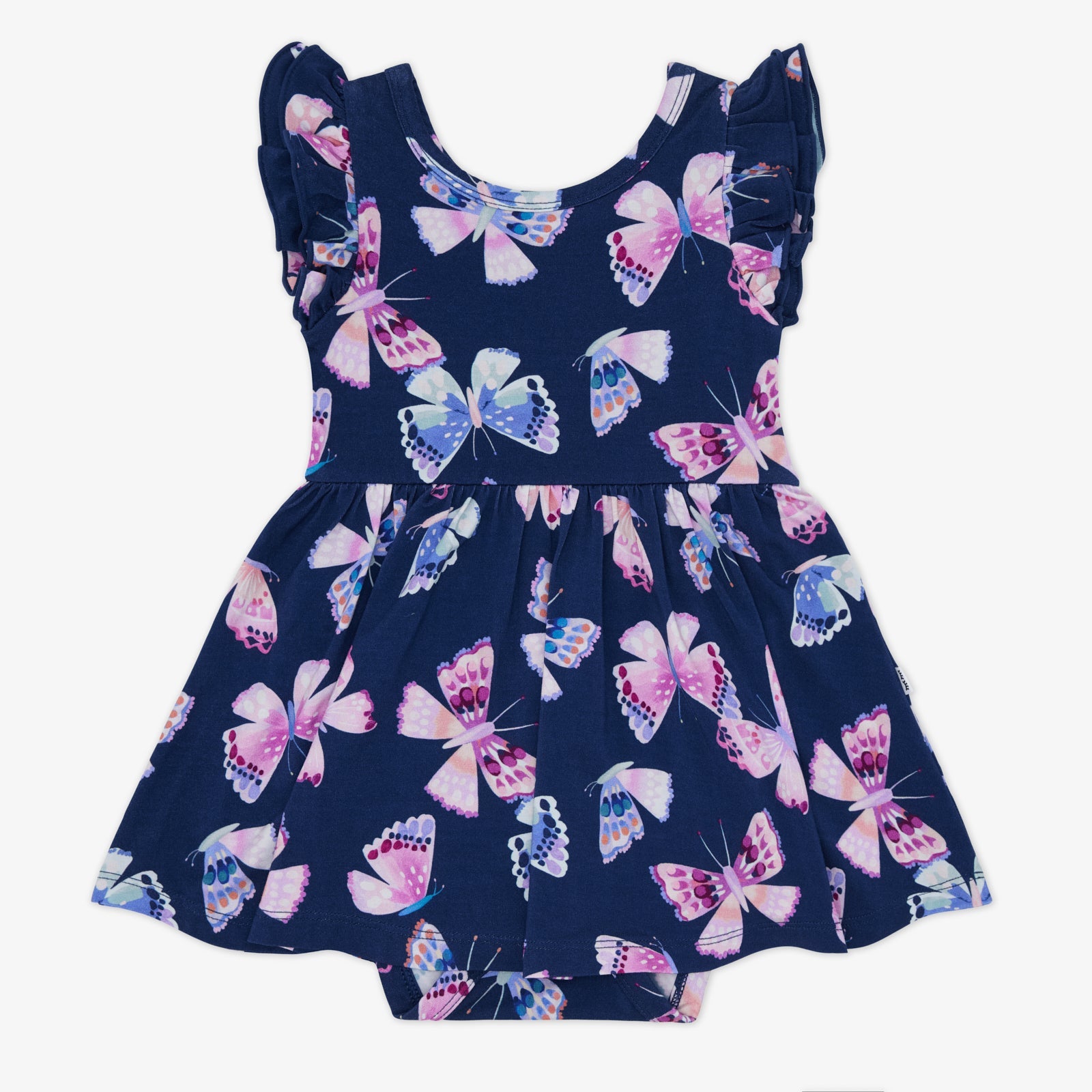 Royal Butterflies Flutter Twirl Dress with Bodysuit