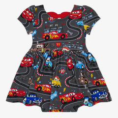 Disney & Pixar Piston Cup Bow Back Skater Dress with Bodysuit