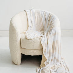 Heather Oatmeal Stripe Oversized Cloud Blanket®