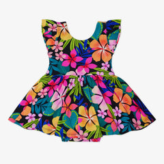 Jungle Blooms Flutter Twirl Dress with Bodysuit
