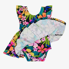 Jungle Blooms Flutter Twirl Dress with Bodysuit