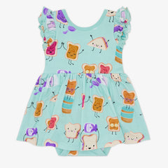 Lunch Buddies Flutter Twirl Dress with Bodysuit