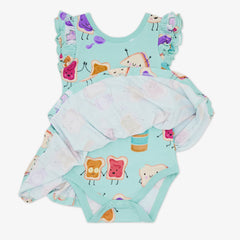 Lunch Buddies Flutter Twirl Dress with Bodysuit