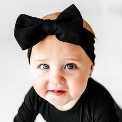 Black Luxe Bow Headband