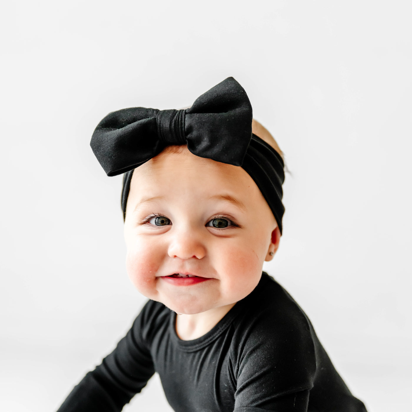Black Luxe Bow Headband
