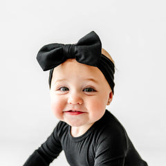 Black Luxe Bow Headband