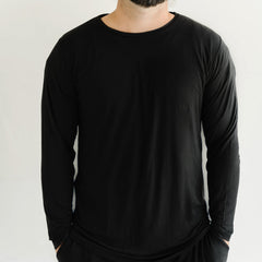 Black Men's Pajama Top