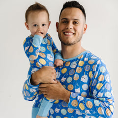 Blue Cookies & Milk Men's Pajama Top