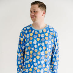 Blue Cookies & Milk Men's Pajama Top
