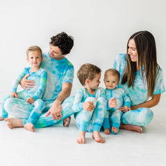 Tidepool Watercolor Men's Short Sleeve Pajama Top