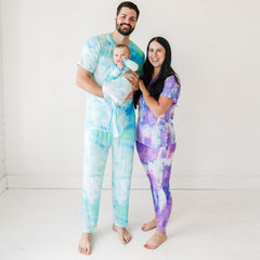 Tidepool Watercolor Men's Short Sleeve Pajama Top