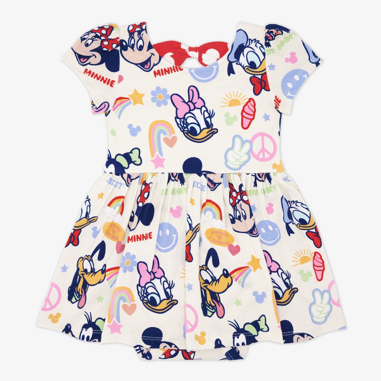 Disney Mickey's Clubhouse Bow Back Skater Dress with Bodysuit