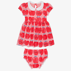 Sweet Orchard Collar Skater Dress with Bloomer