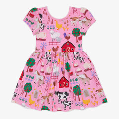 Pink Farm Fam Skater Dress