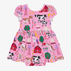 Pink Farm Fam Skater Dress with Bodysuit