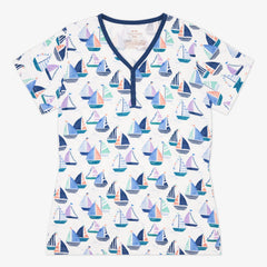Seas The Day Women's Short Sleeve Pajama Top