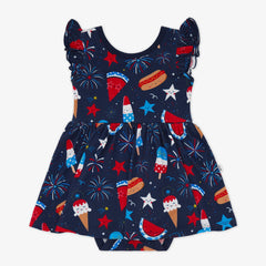 Snacks & Sparkles Flutter Twirl Dress with Bodysuit