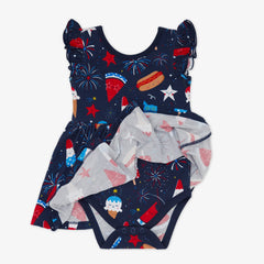 Snacks & Sparkles Flutter Twirl Dress with Bodysuit
