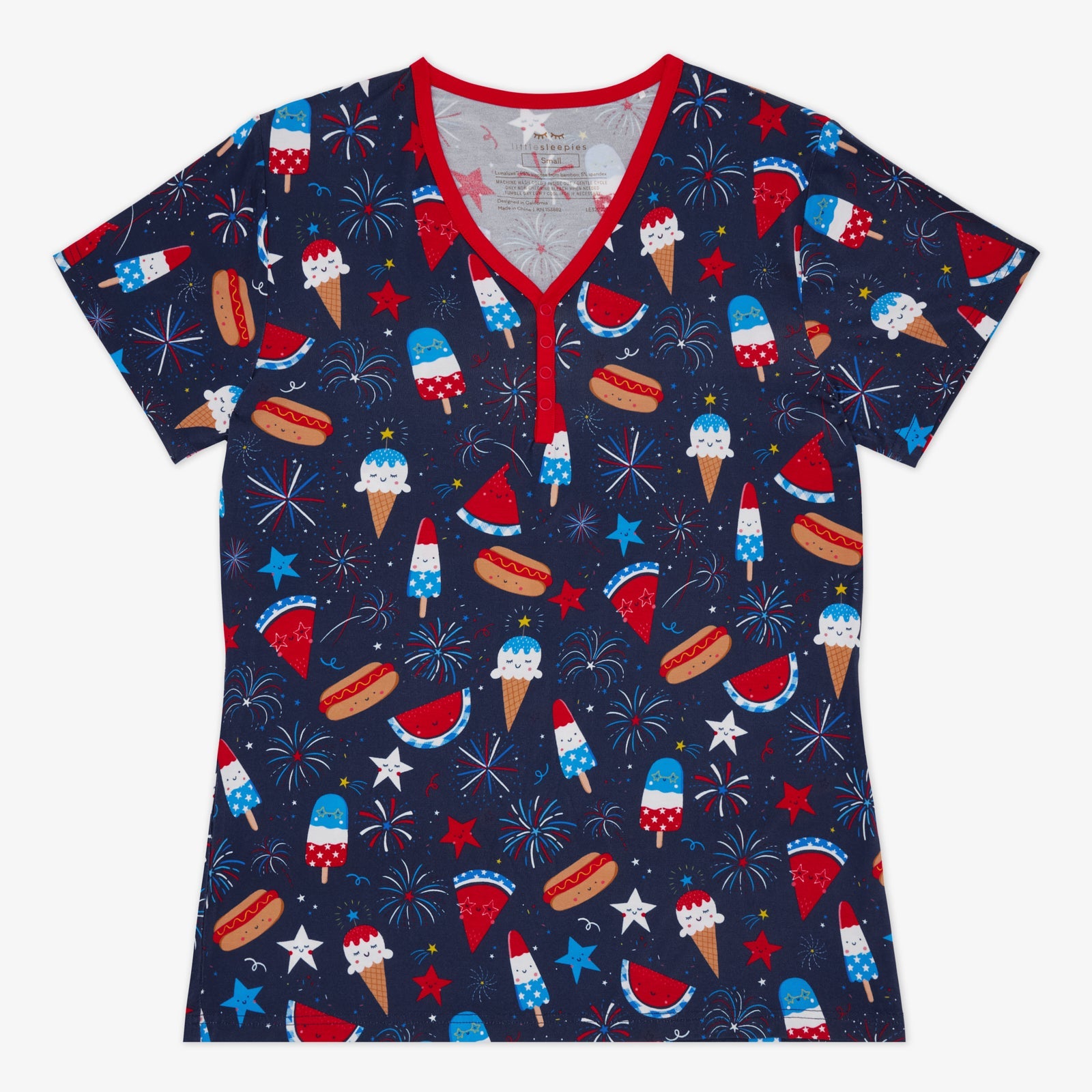 Snacks & Sparkles Women's Short Sleeve Pajama Top