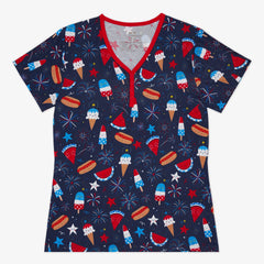Snacks & Sparkles Women's Short Sleeve Pajama Top