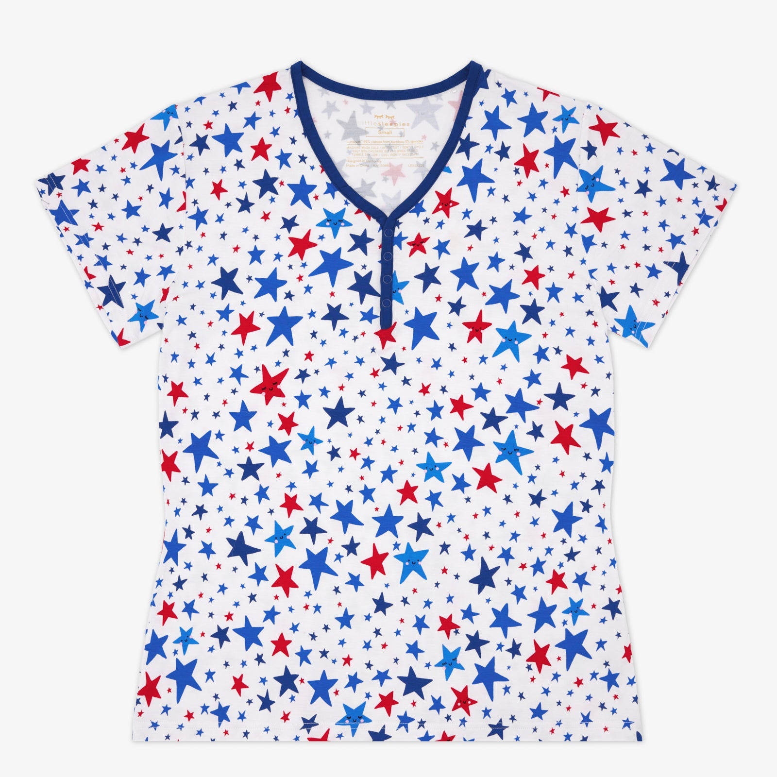 Bright Stars Women's Short Sleeve Pajama Top